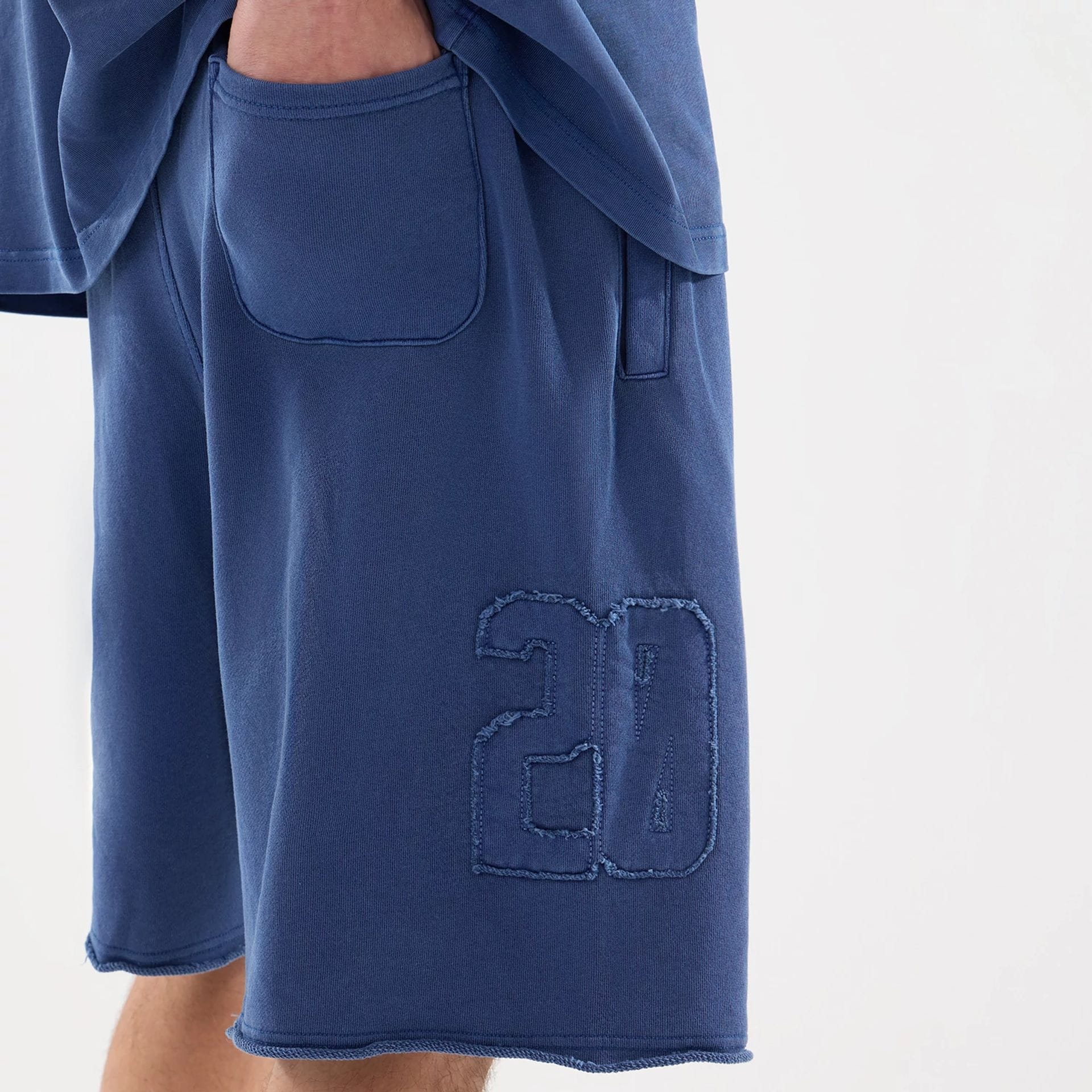 New Era Street Archived Blue Oversized Shorts - Image 7