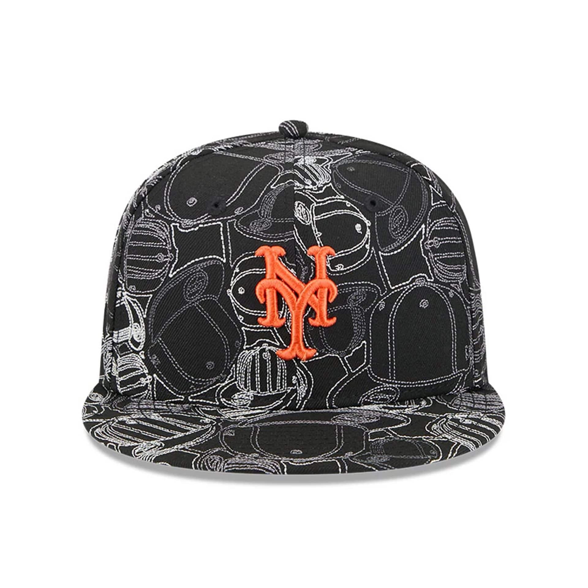New York Mets MLB Cap Scramble Black 59FIFTY Fitted Cap - Image 3