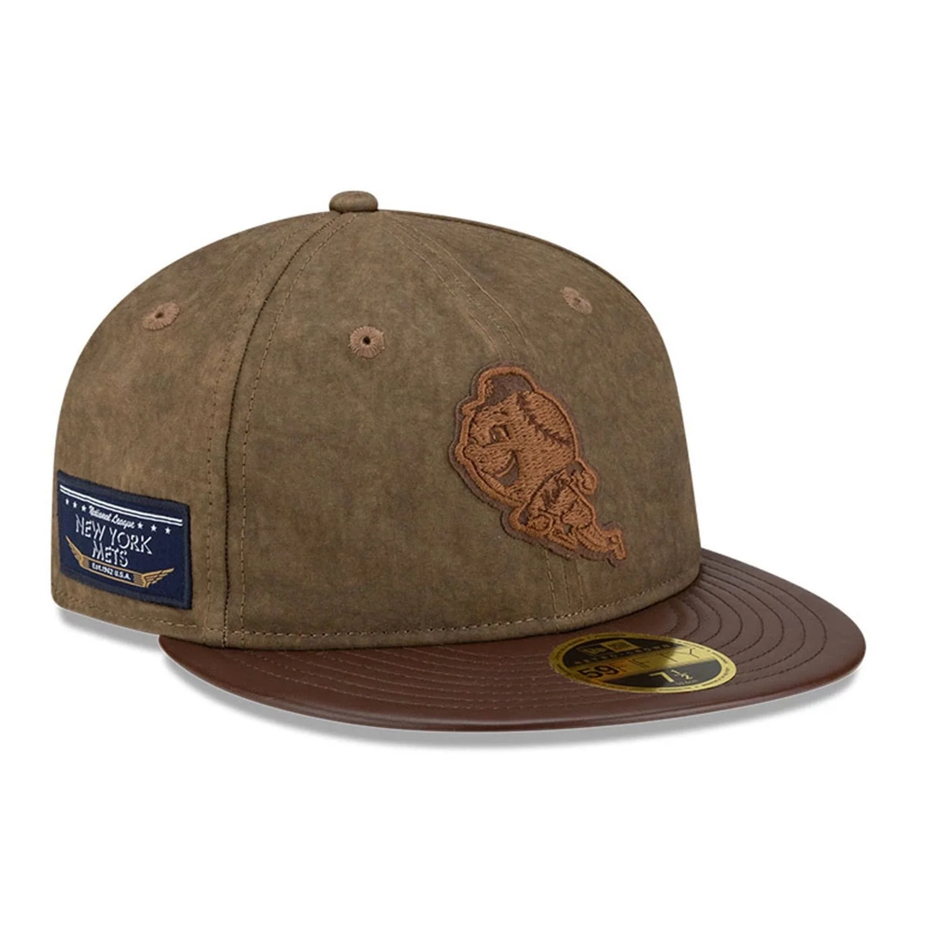 New York Mets MLB Open Brown Retro Crown 59FIFTY Fitted Cap