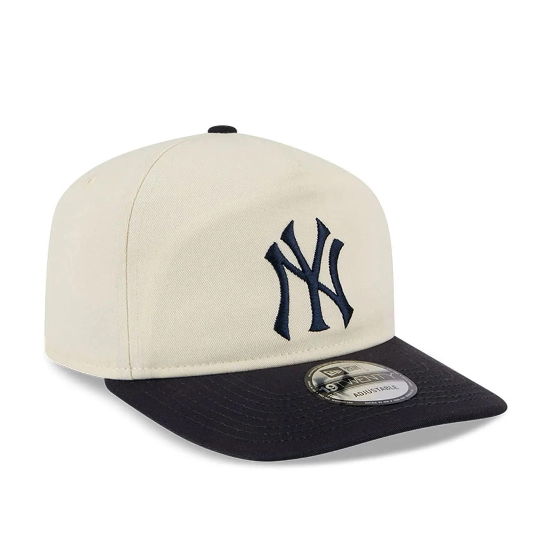 New York Yankees MLB 2 Tone Washed Cream 19TWENTY Adjustable Cap - Image 4