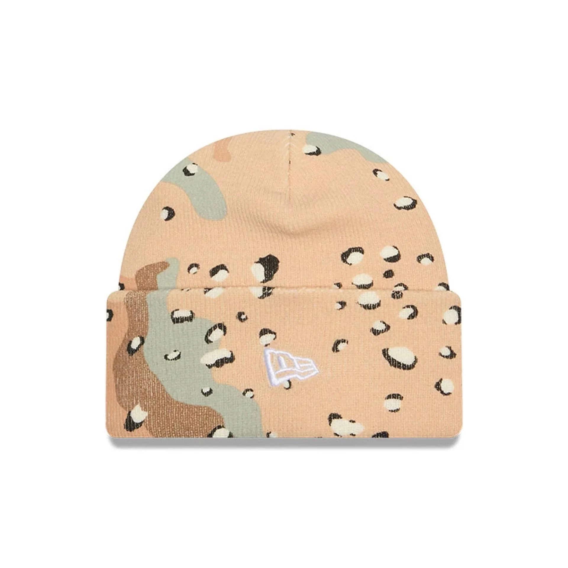 New York Yankees MLB Camo Beige Cuff Knit Beanie - Image 2