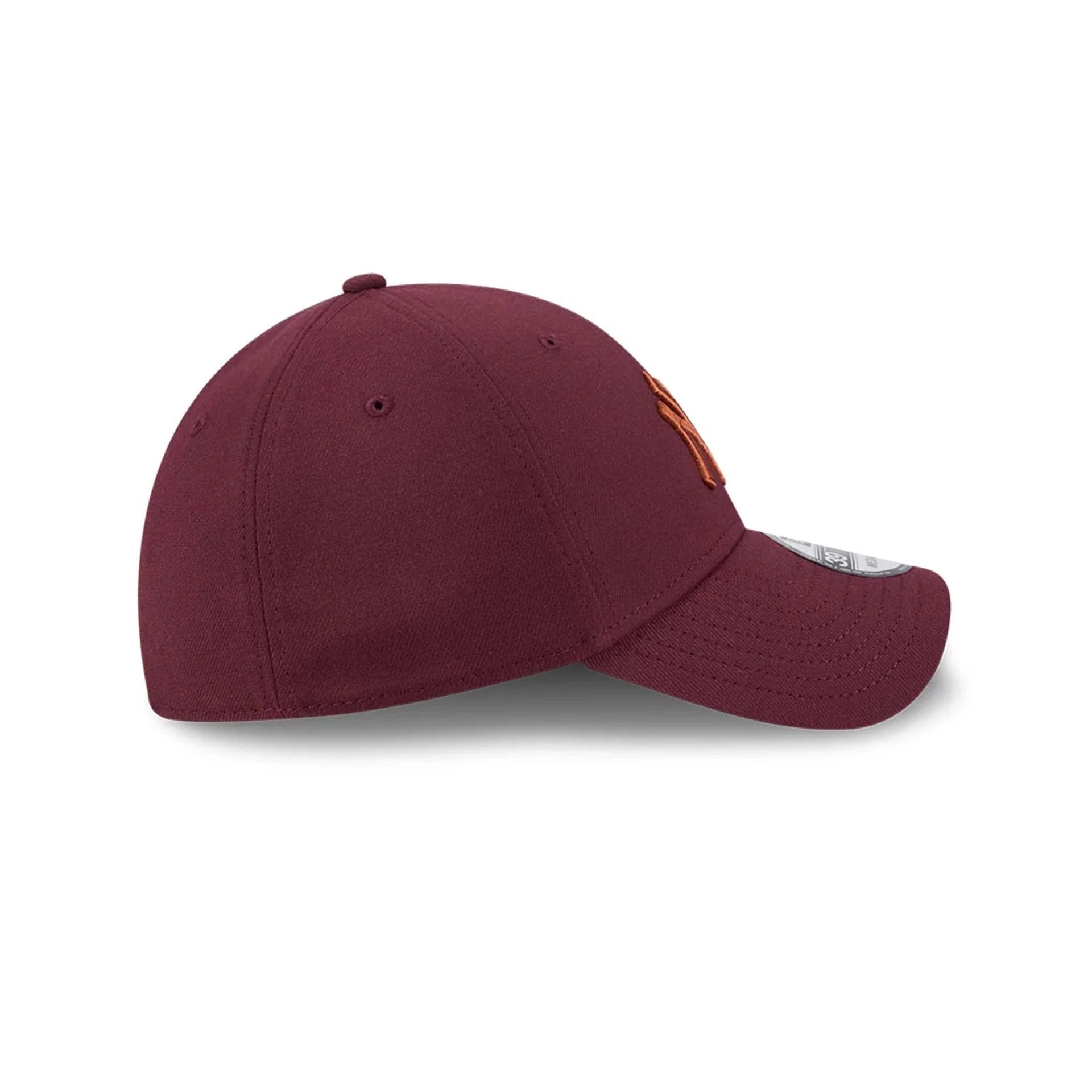 New York Yankees MLB Frosted Rust Dark Red 39THIRTY Stretch Fit Cap - Image 6