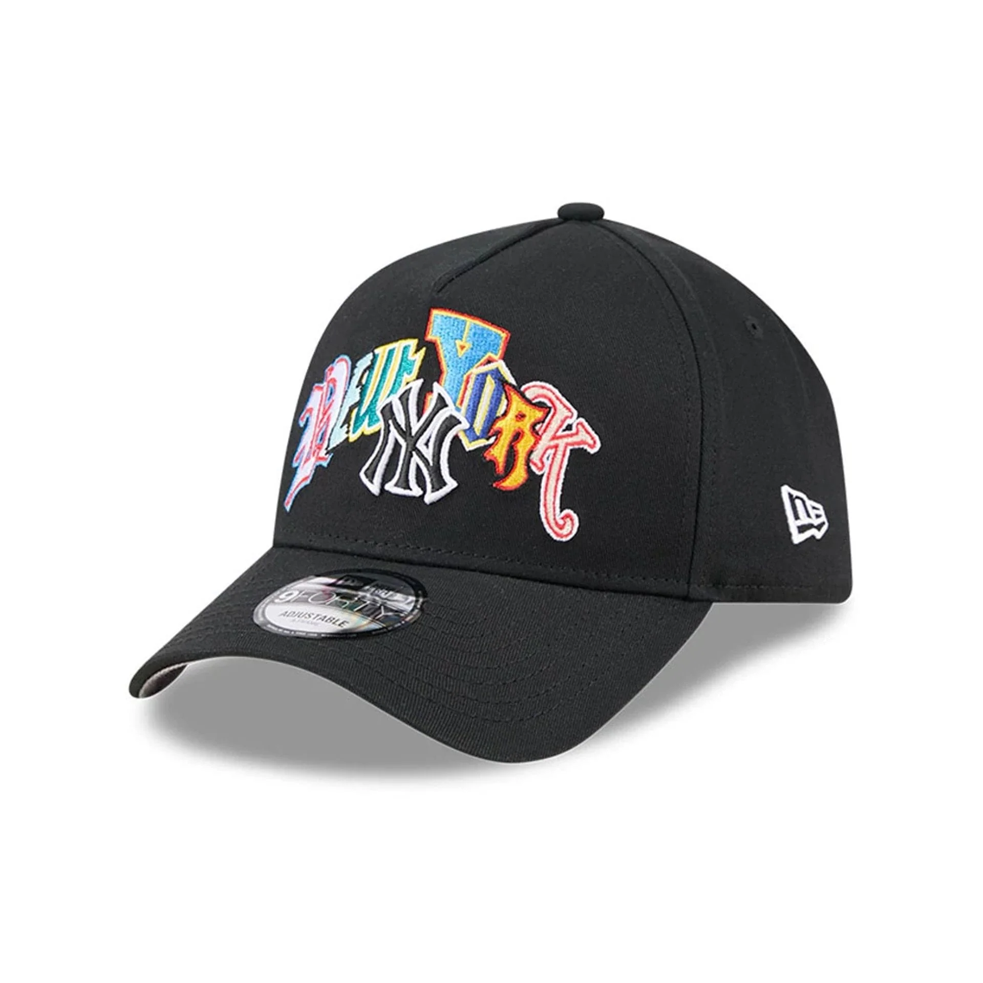 New York Yankees MLB Multi Letter Black 9FORTY A-Frame Adjustable Cap