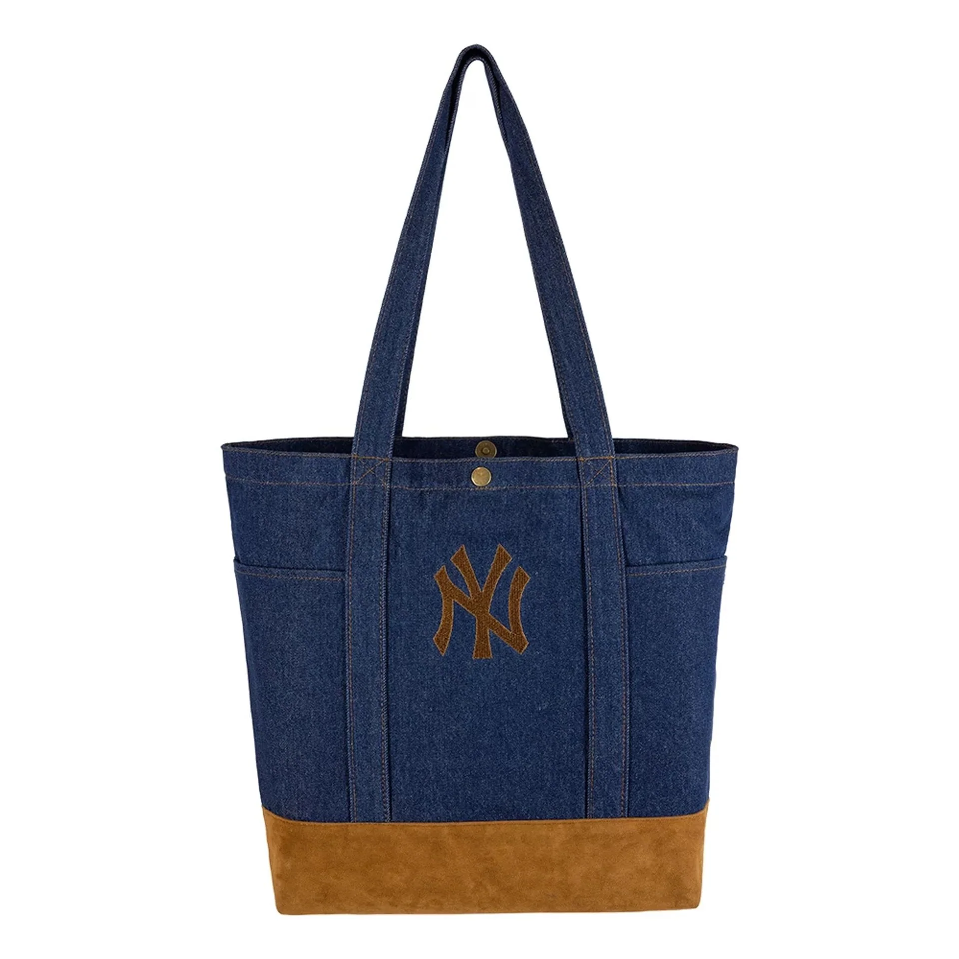 New York Yankees MLB Suede Denim Navy Tote Bag - Image 2