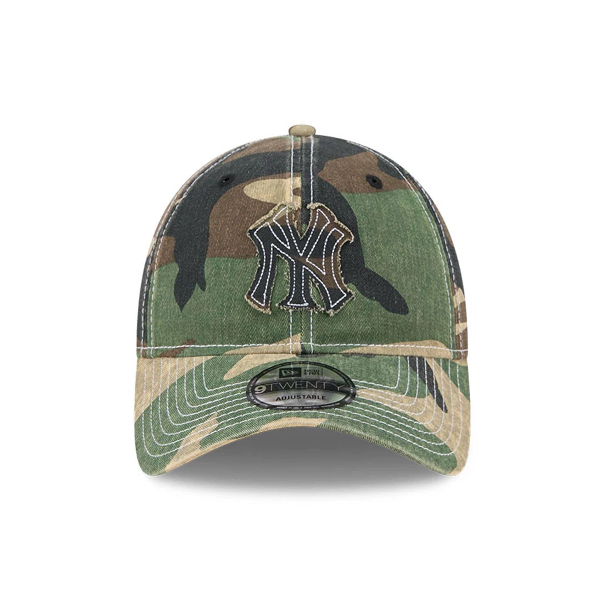 New York Yankees MLB Washed Camo Open Green 9TWENTY Adjustable Cap - Image 2