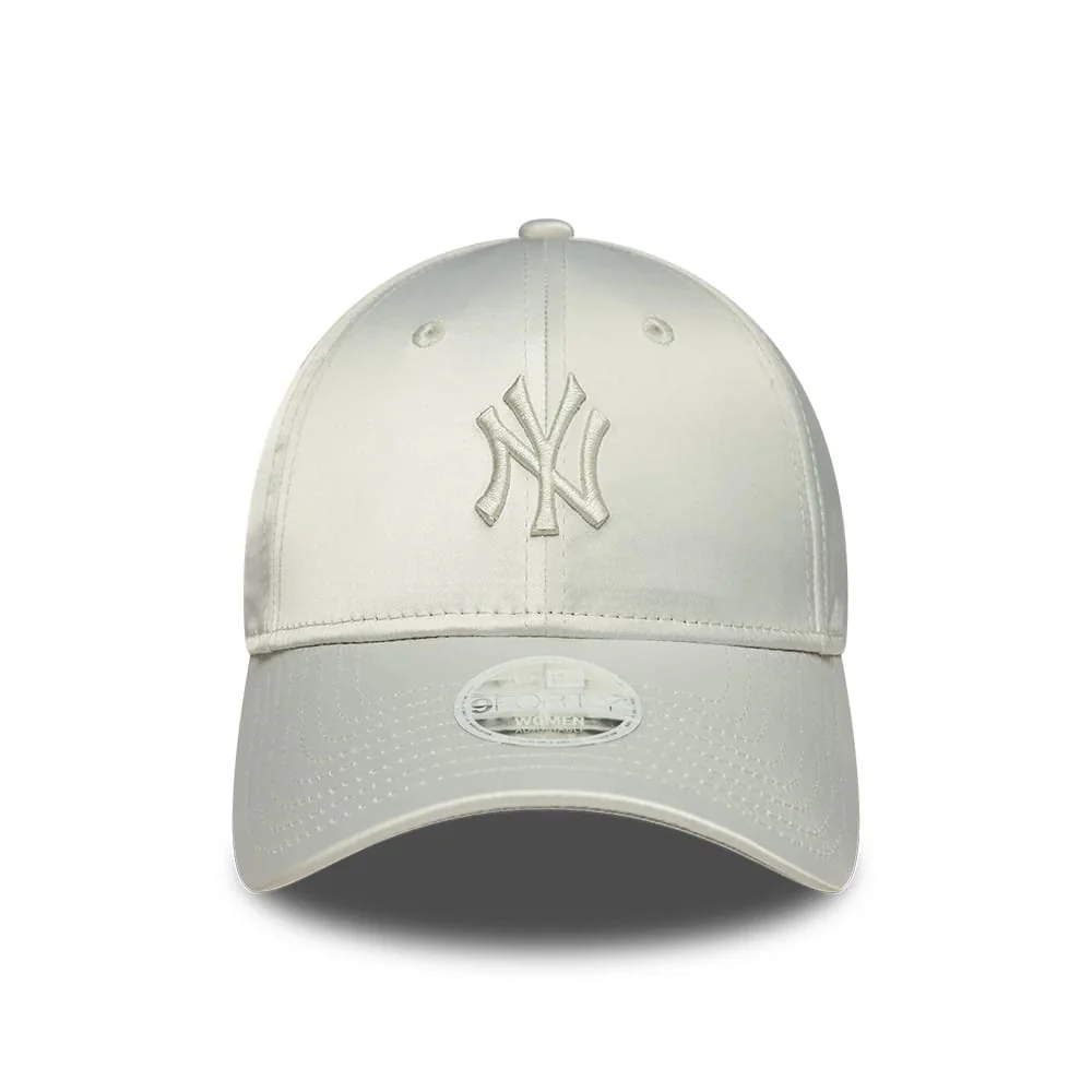 New York Yankees Womens MLB Satin Bow Back Grey 9FORTY Adjustable Cap - Image 3