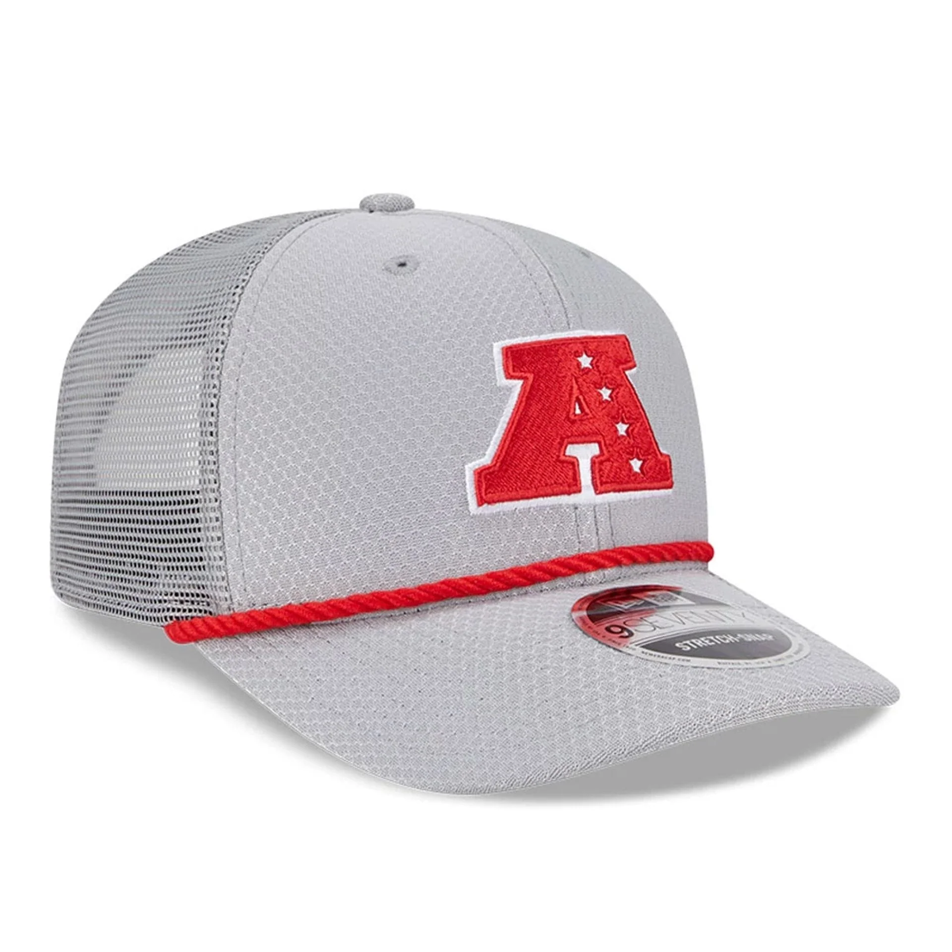 NFL Pro Bowl 2025 AFC Logo Grey 9SEVENTY Trucker Stretch Snap Cap - Image 3