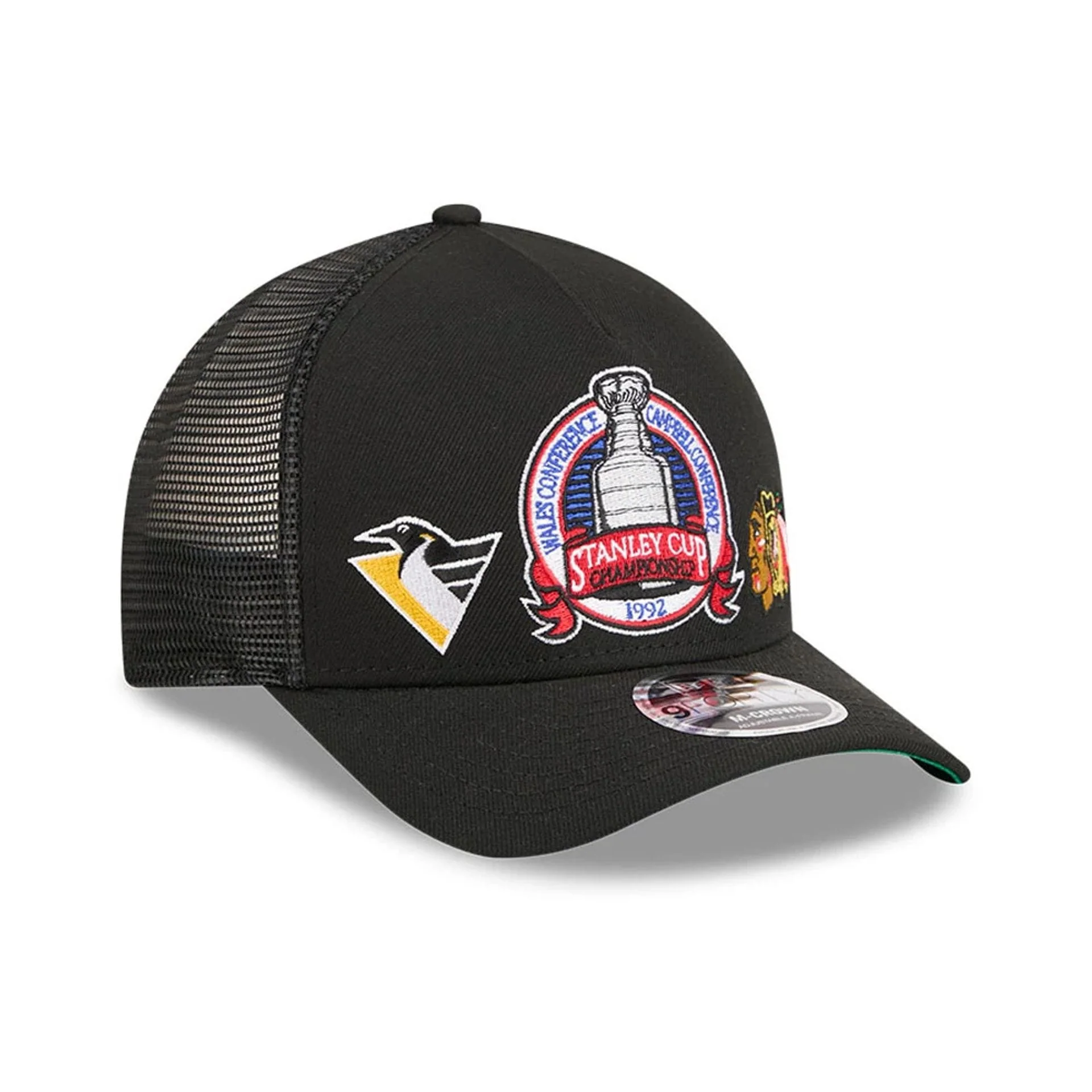 Penguins NHL Stanley Cup Black 9FORTY M-Crown A-Frame Trucker Adjustable Cap - Image 4