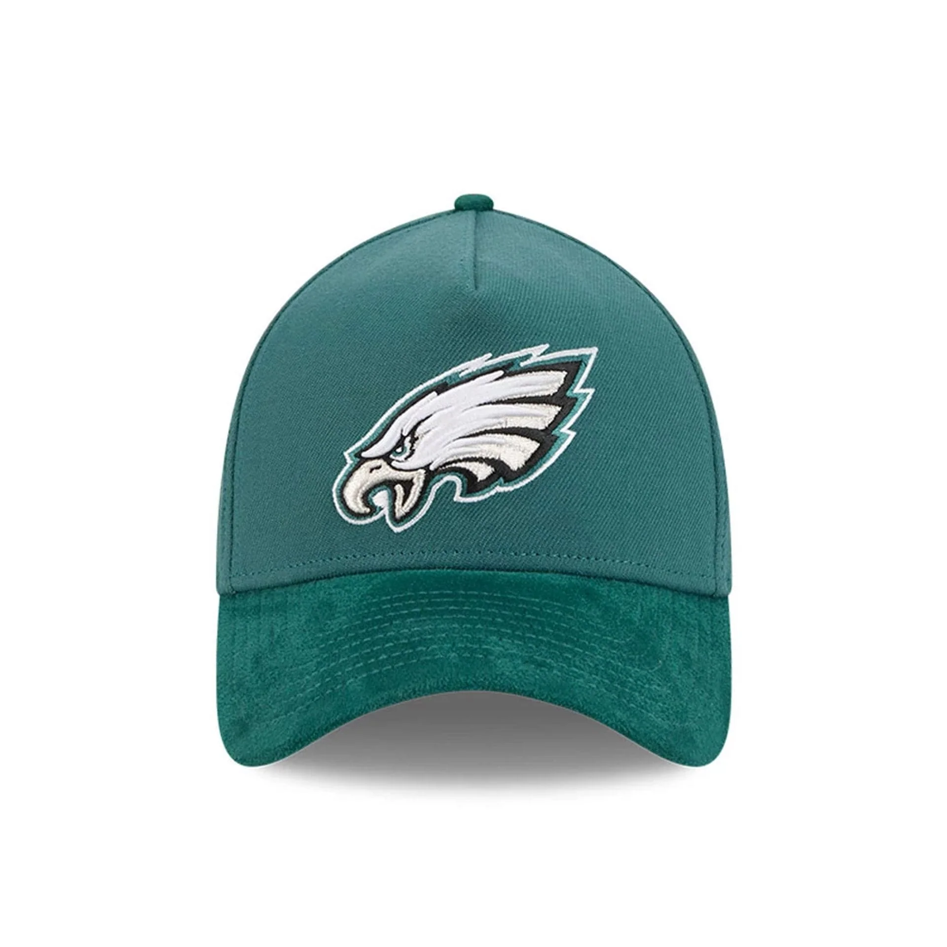 Philadelphia Eagles NFL Suede Dark Green 39THIRTY A-Frame Stretch Fit Cap - Image 3
