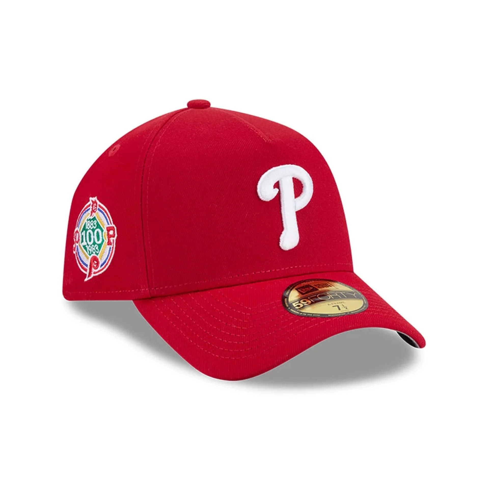 Philadelphia Phillies MLB Team Side Red 59FORTY A-Frame Fitted Cap