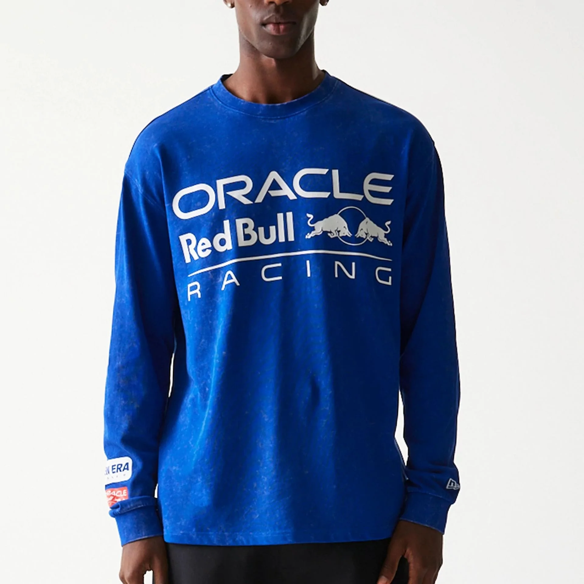 Red Bull Racing Linear Graphic Blue Long Sleeve T-Shirt - Image 3