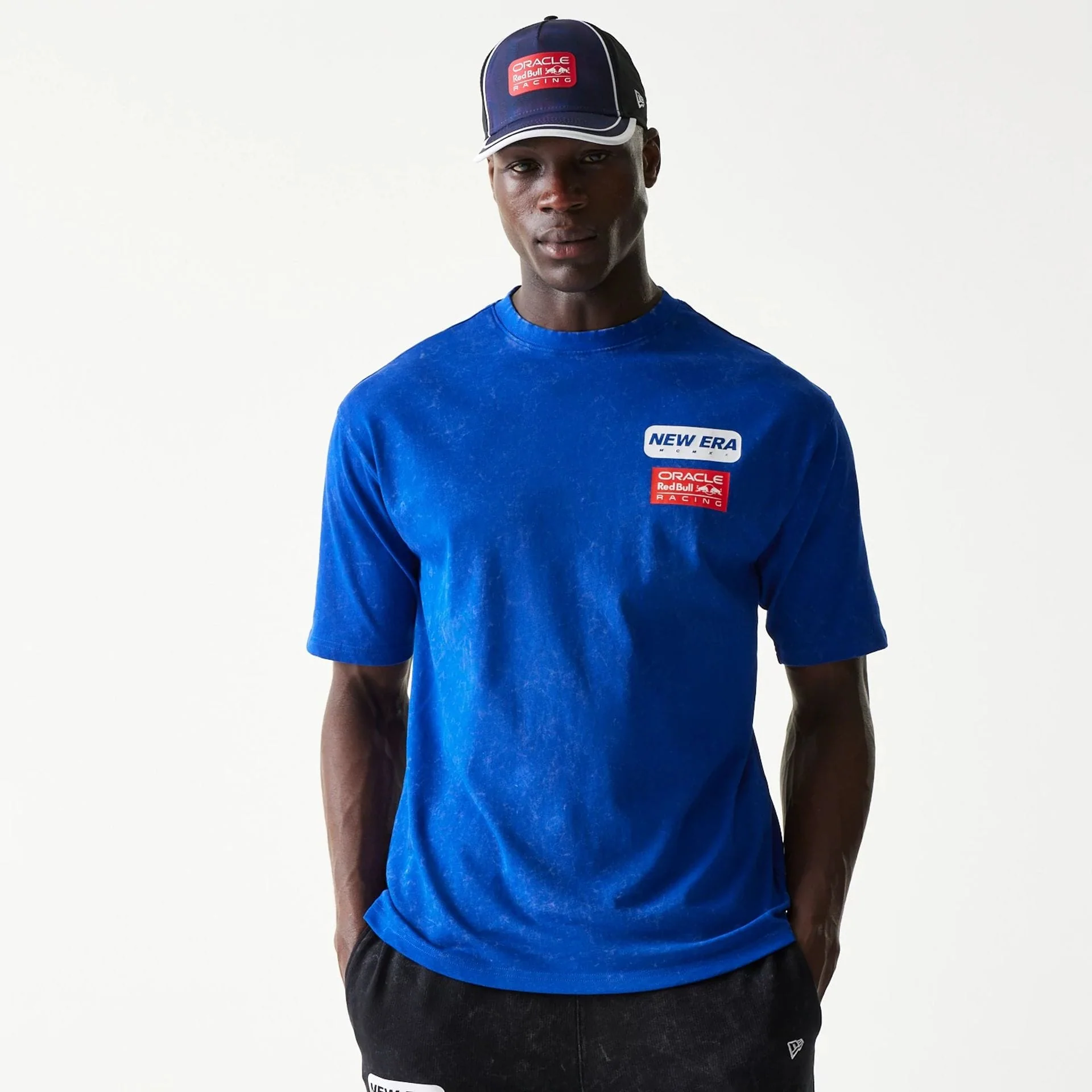 Red Bull Racing Linear Graphic Blue Oversized T-Shirt