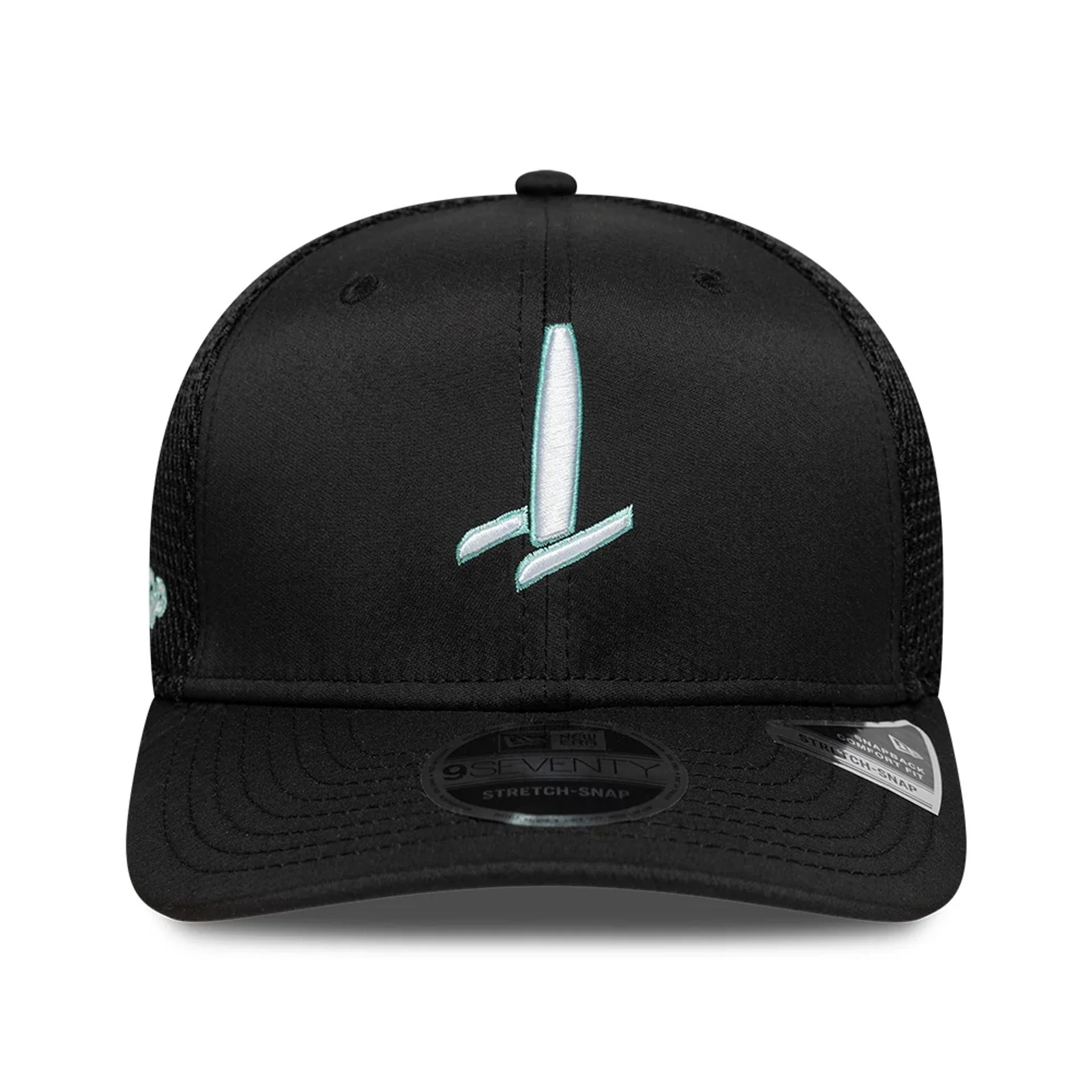 Sail GP Catamaran Black 9SEVENTY Stretch Snap Adjustable Cap - Image 2