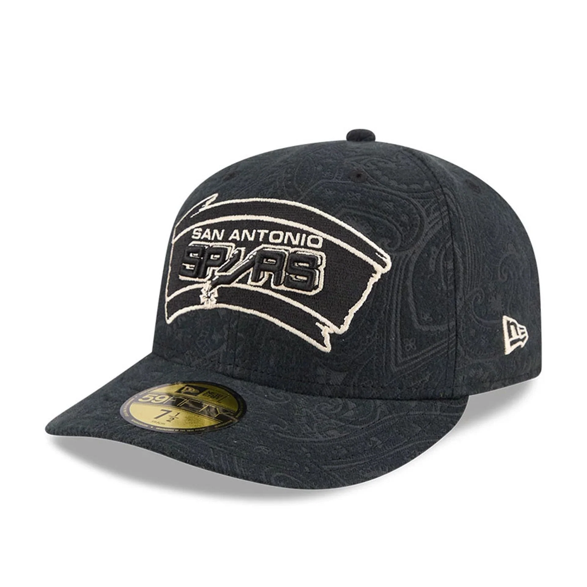 San Antonio Spurs NBA Brushed Cotton Black 59FIFTY Fitted Cap