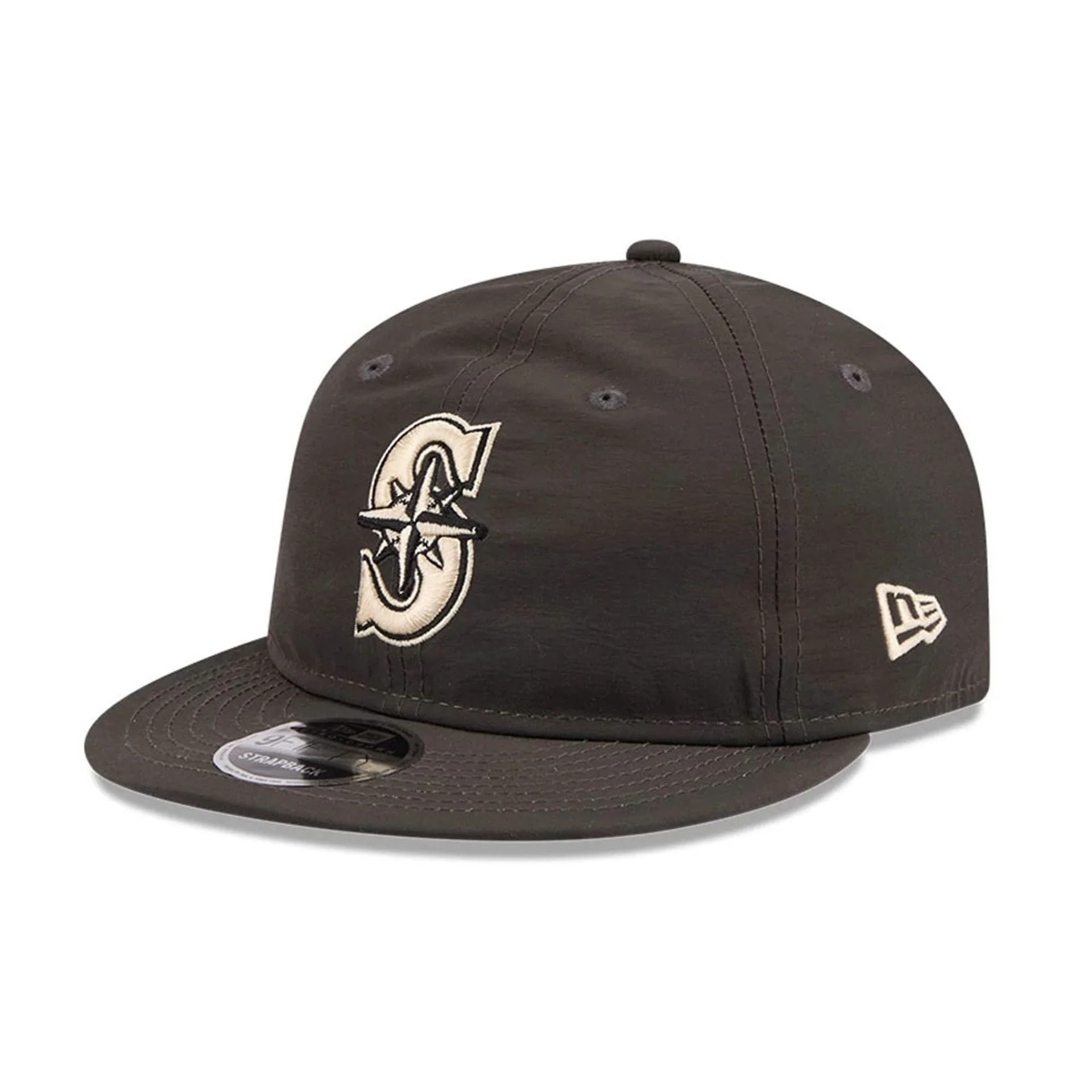 Seattle Mariners MLB Nylon Black Retro Crown 9FIFTY Adjustable Cap