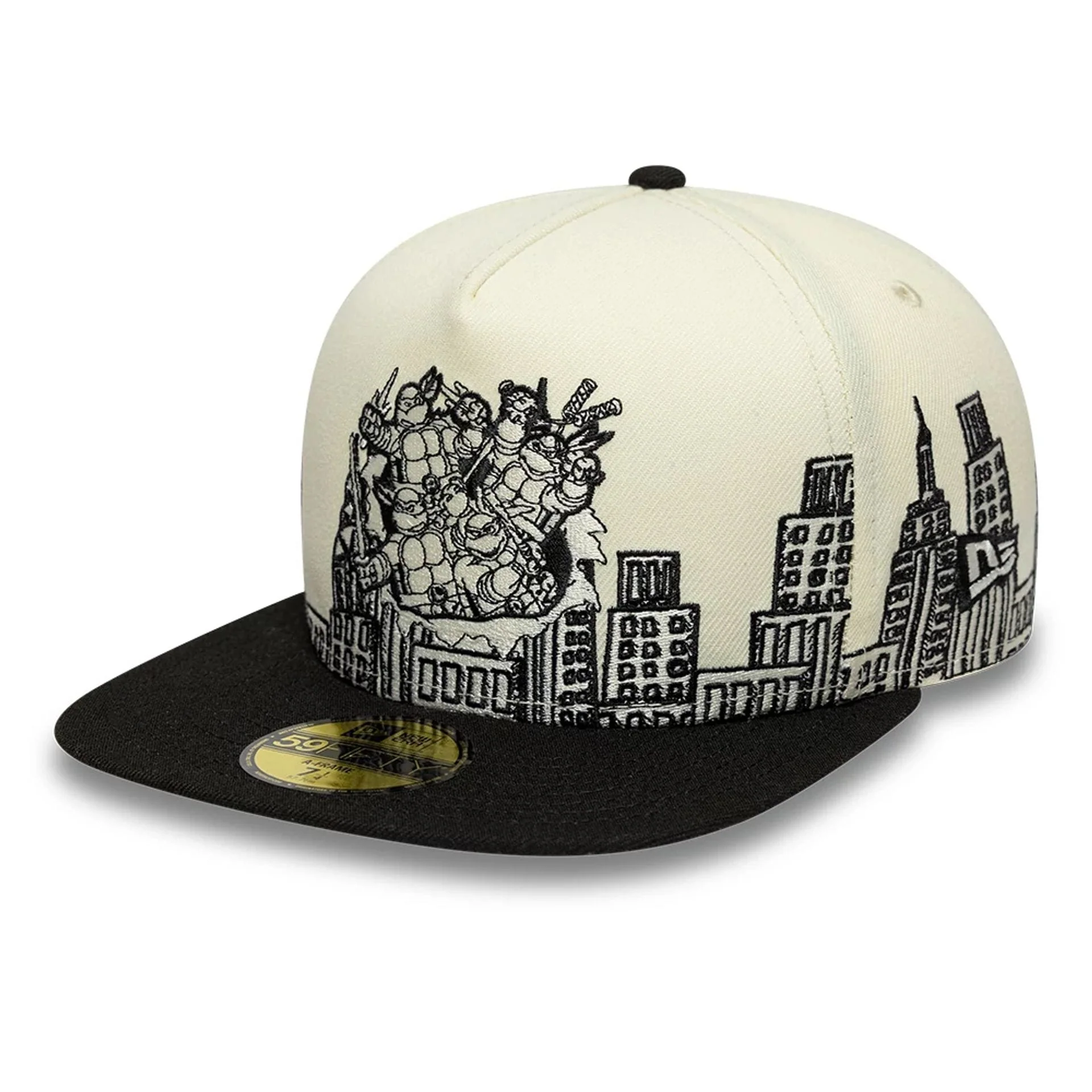 Teenage Mutant Ninja Turtles White 59FIFTY A-Frame Fitted Cap