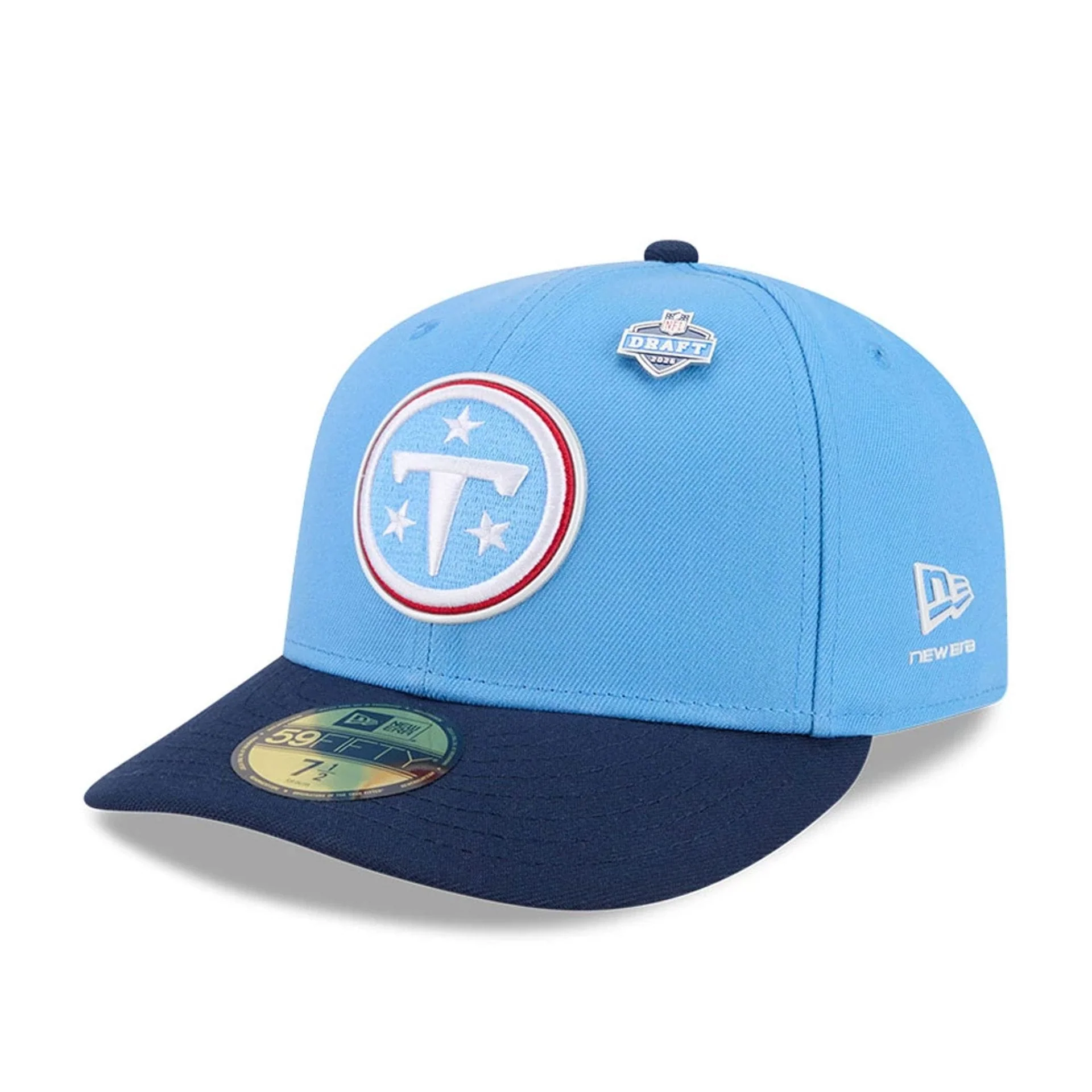 Tennessee Titans NFL Draft 2026 Blue 59FIFTY Fitted Cap