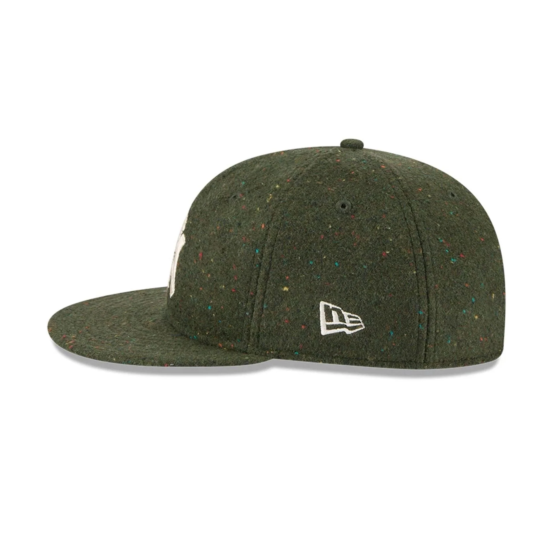 Yankees MLB Speckled Wool Open Green Retro Crown 9FIFTY Adjustable Cap - Image 6